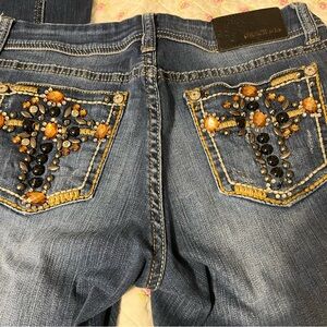 Grace LA Embellished Bootcut Jeans